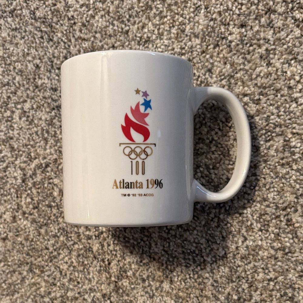 Atlanta 1996 Olympic Commemorative White Mug
